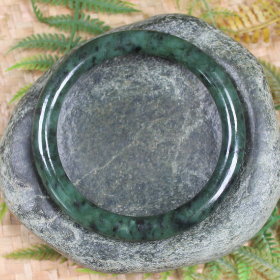 Bangle carved from Rimu Pounamu - NZ Greenstone