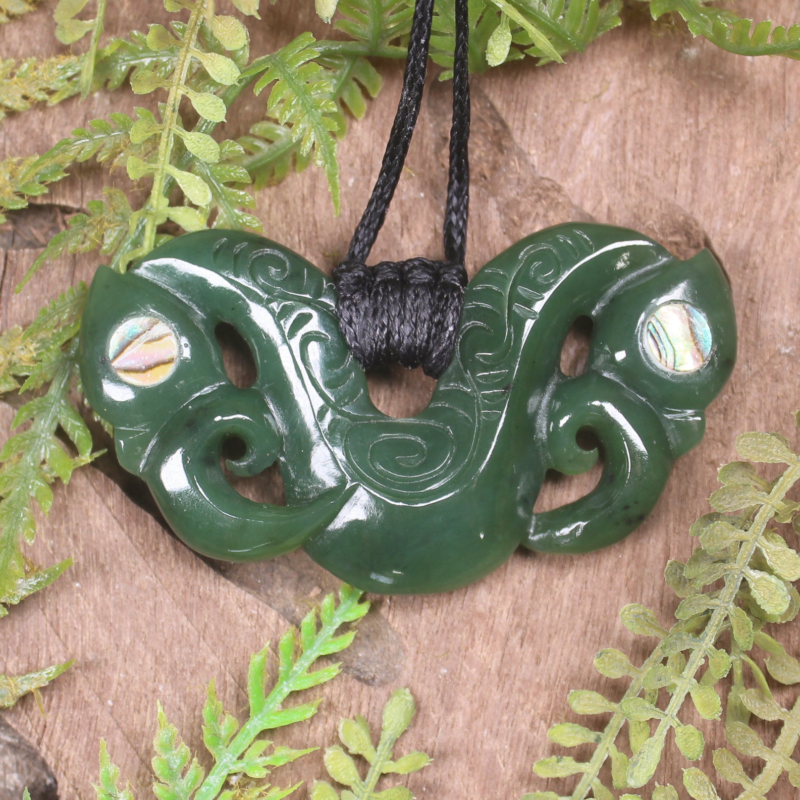 Hapopo Pounamu Pekapeka Pendant -  NZ Greenstone