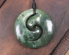 Koru pendant carved from Kawakawa Pounamu - NZ Greenstone