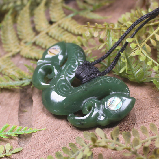 Hapopo Pounamu Pekapeka Pendant -  NZ Greenstone