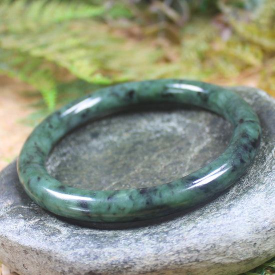 Bangle carved from Rimu Pounamu - NZ Greenstone