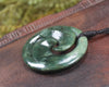 Koru pendant carved from Kawakawa Pounamu - NZ Greenstone