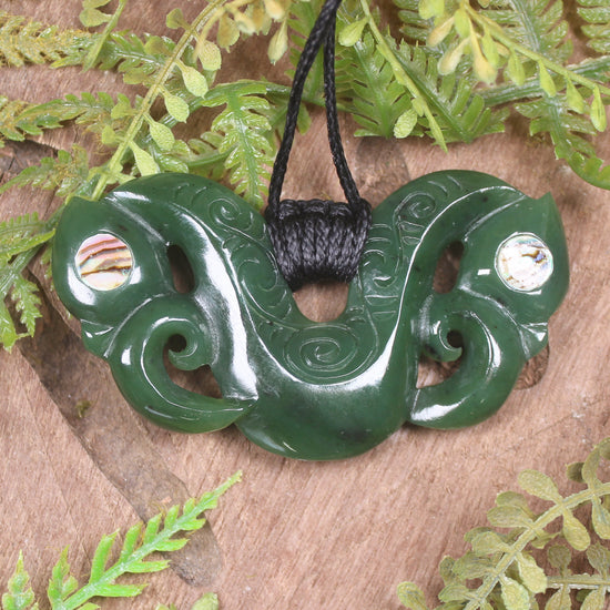 Hapopo Pounamu Pekapeka Pendant -  NZ Greenstone