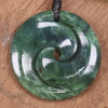 Koru pendant carved from Kawakawa Pounamu - NZ Greenstone