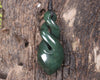 Twist carved from Kawakawa Pounamu - NZ Greenstone