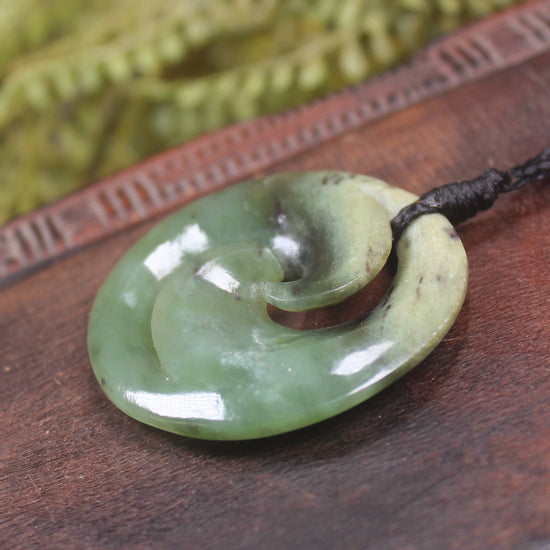 Koru carved from Hapopo Pounamu - NZ Greenstone