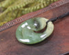 Koru carved from Hapopo Pounamu - NZ Greenstone