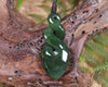 Twist carved from Kawakawa Pounamu - NZ Greenstone