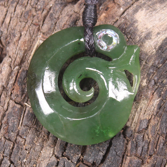 Koropepe carved from Hapopo Pounamu - NZ Greenstone