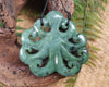 Te Wheke or Octopus Pendant carved from Inanga Pounamu - NZ Greenstone