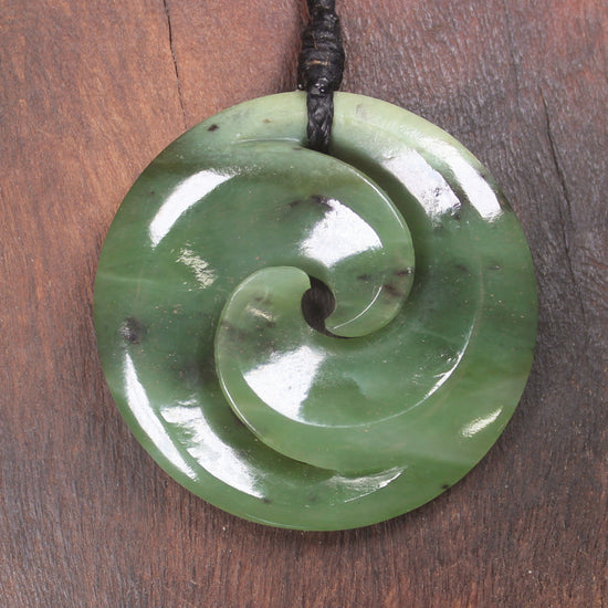 Koru carved from Hapopo Pounamu - NZ Greenstone