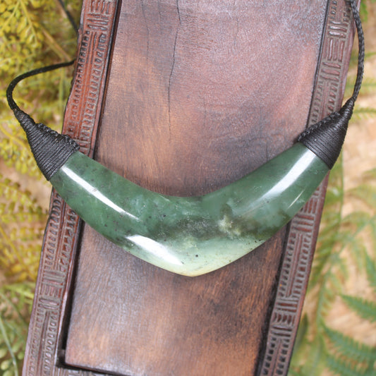 Breastplate or Shield carved from Hapopo Pounamu - NZ Greenstone