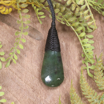Kawakawa Pounamu Roimata Pendant - NZ Greenstone