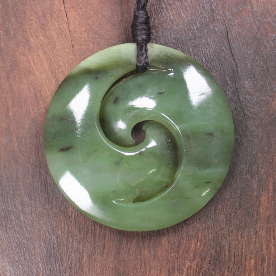 Koru carved from Hapopo Pounamu - NZ Greenstone