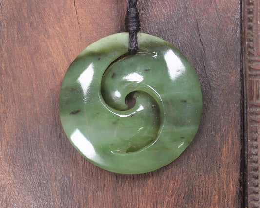 Koru carved from Hapopo Pounamu - NZ Greenstone