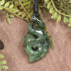 Koru Twist carved from Hapopo Pounamu - NZ Greenstone