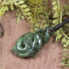 Koru Twist carved from Hapopo Pounamu - NZ Greenstone