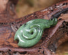 Hei Matau or Fish Hook carved from Kawakawa Pounamu - NZ Greenstone