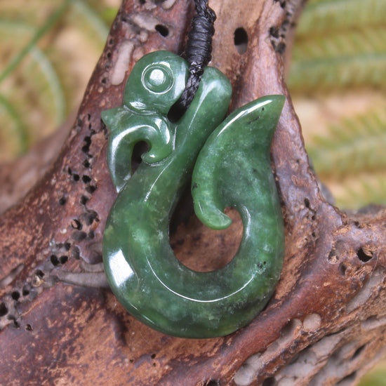 Manaia carved from Hapopo Pounamu - NZ Greenstone