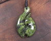 Douglas Creek pounamu hei matau pendant - NZ Greenstone