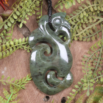 Manaia carved from Hapopo Pounamu - NZ Greenstone