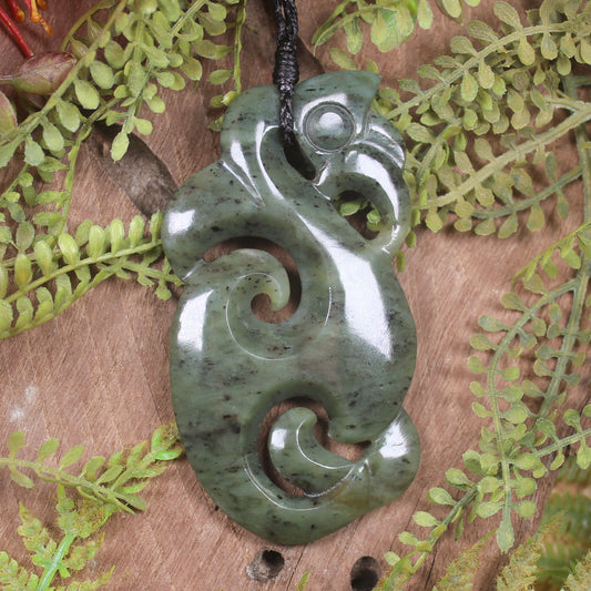 Manaia carved from Hapopo Pounamu - NZ Greenstone