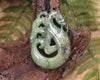 Manaia pendant carved from Rimu Pounamu - NZ Greenstone