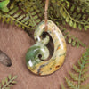 Koru carved from Raukaraka Pounamu - NZ Greenstone