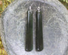 Roimata or Teardrop earrings carved from Rimu Pounamu - NZ Greenstone