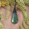 Roimata or Teardop carved from Hapopo Pounamu - NZ Greenstone