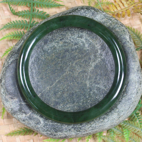 Bangle carved from Hapopo Pounamu - NZ Greenstone