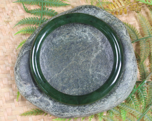 Bangle carved from Hapopo Pounamu - NZ Greenstone