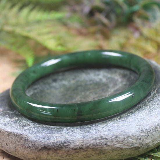 Bangle carved from Hapopo Pounamu - NZ Greenstone