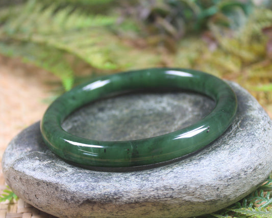 Bangle carved from Hapopo Pounamu - NZ Greenstone