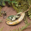 Koru carved from Raukaraka Pounamu - NZ Greenstone