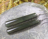 Roimata or Teardrop earrings carved from Rimu Pounamu - NZ Greenstone