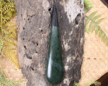 Kawakawa Pounamu Roimata Pendant - NZ Greenstone