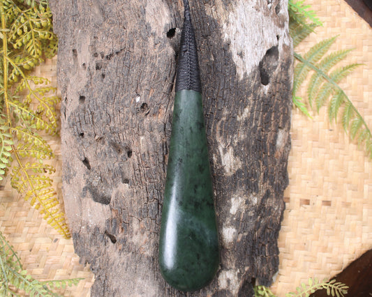 Kawakawa Pounamu Roimata Pendant - NZ Greenstone