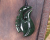 Hei Matau or Fish Hook carved from Kawakawa Pounamu - NZ Greenstone