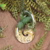 Hammerhead pendant carved from Raukaraka Pounamu - NZ Greenstone