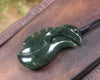 Hei Matau or Fish Hook carved from Kawakawa Pounamu - NZ Greenstone