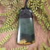 Flower Jade Pounamu Toki Pendant - NZ Greenstone
