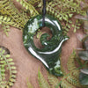 Whale Tail carved from Kawakawa Pounamu - NZ Greenstone