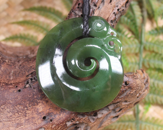 Koropepe carved from Rimu Pounamu - NZ Greenstone