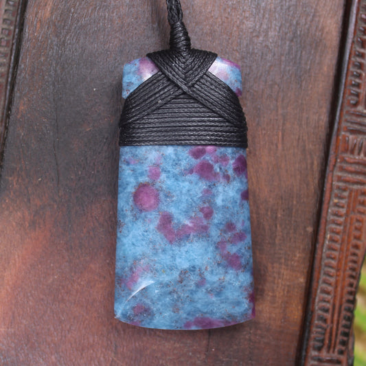 Kyanite with Ruby Toki Pendant