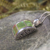 Hapopo Pounamu pendant set in Sterling Silver - NZ Greenstone