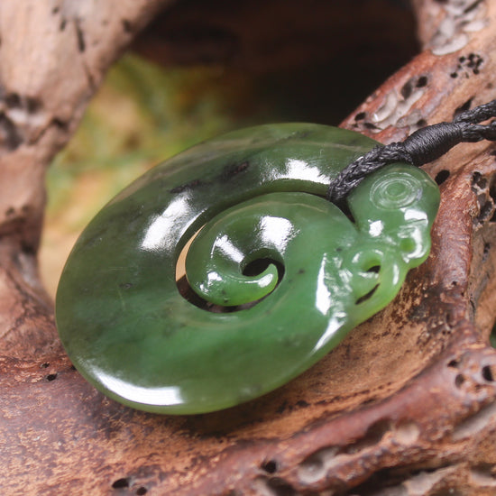 Koropepe carved from Rimu Pounamu - NZ Greenstone