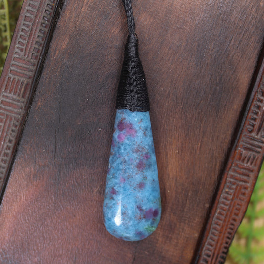 Kyanite with Ruby Roimata Pendant