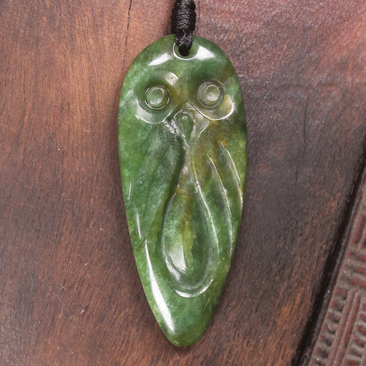 Owl pounamu pendant