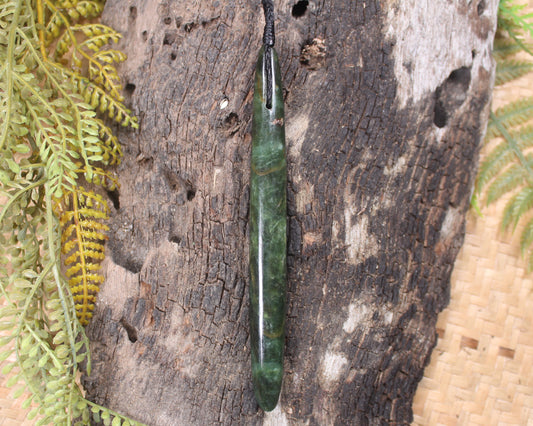 Roimata Teardrop carved from Hapopo Pounamu - NZ Greenstone